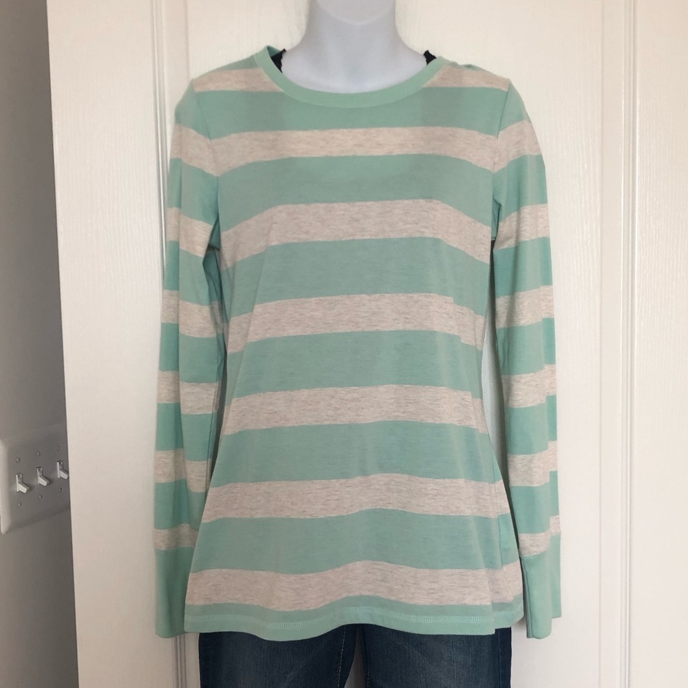 Mint stripe shirt